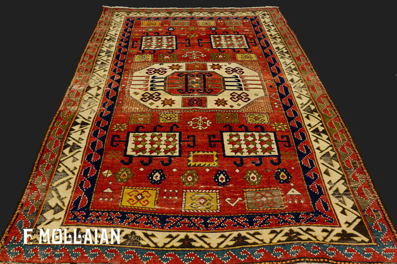 Antique Caucasian Kazak Karachov Rug n°:47932905